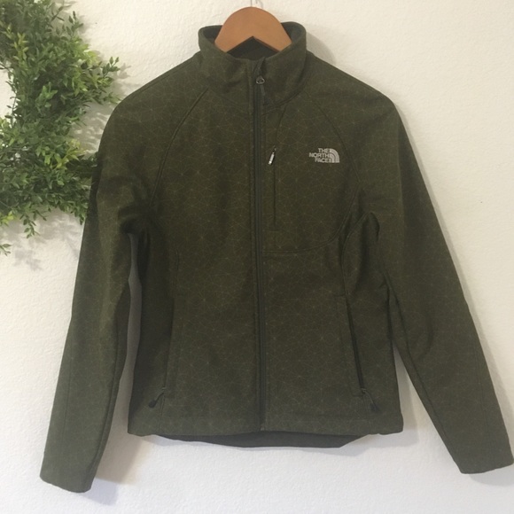 The North Face Full Zipper Green Geometric Jacket - Picture 1 of 7